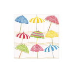 Caspari Beach Umbrellas, Cocktail Napkins - 20/Pack