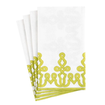 Caspari Moss Green Dessin Passementerie, Guest Towels - 12/Pack