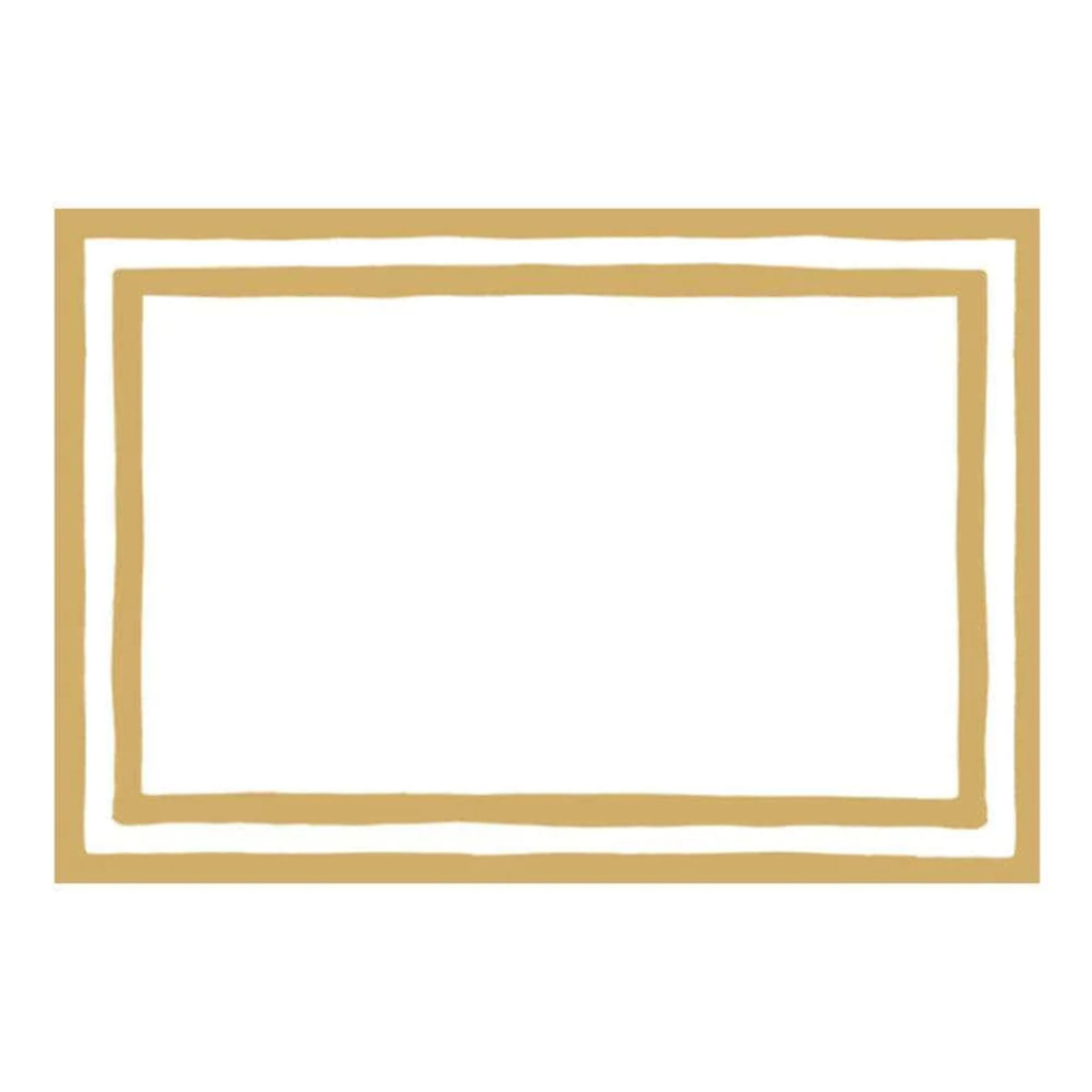 Caspari Border Stripe Gold Foil, Place Card - 8/Pack