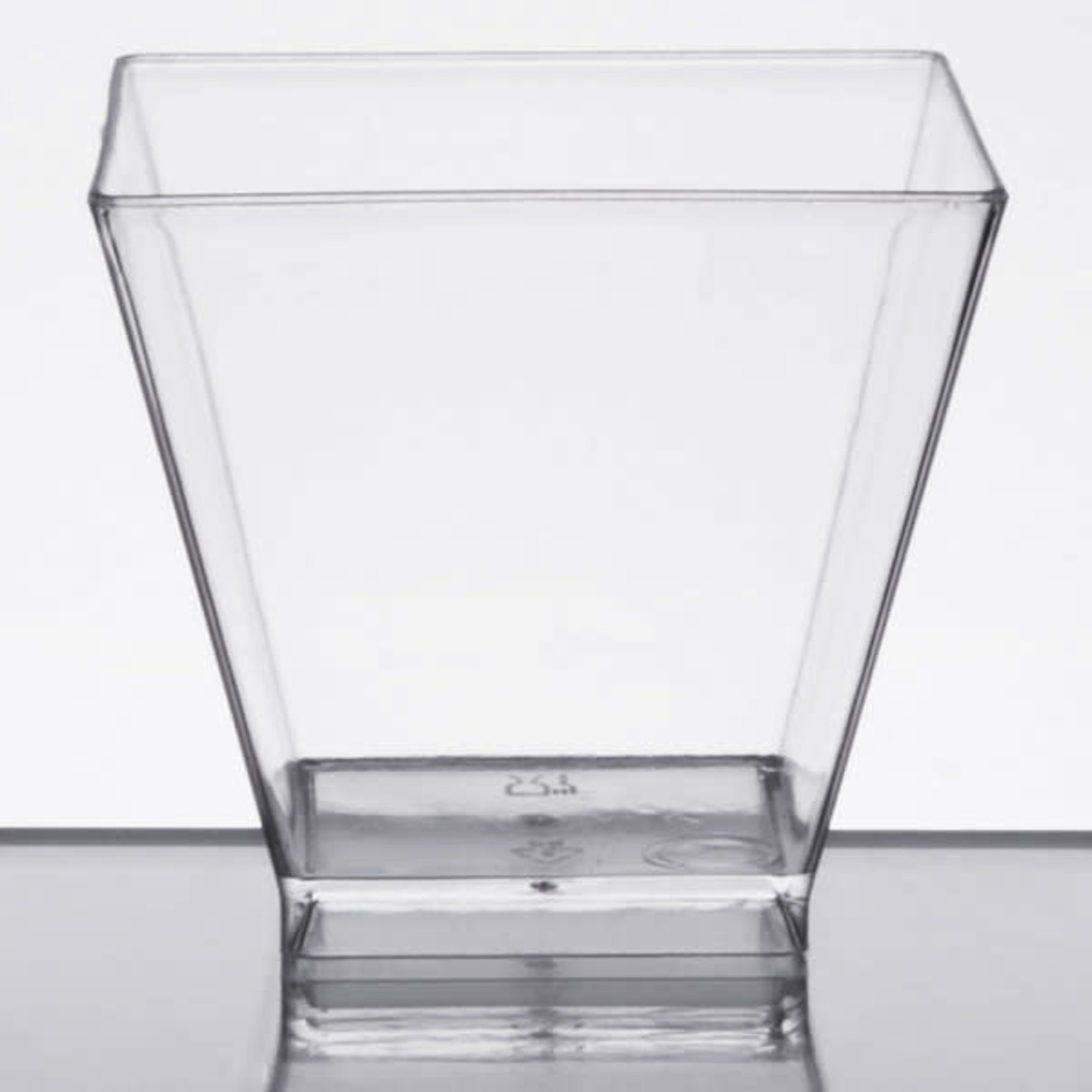 Webstaurant Square Plastic Shot Glass - 2 oz - 40/Pack