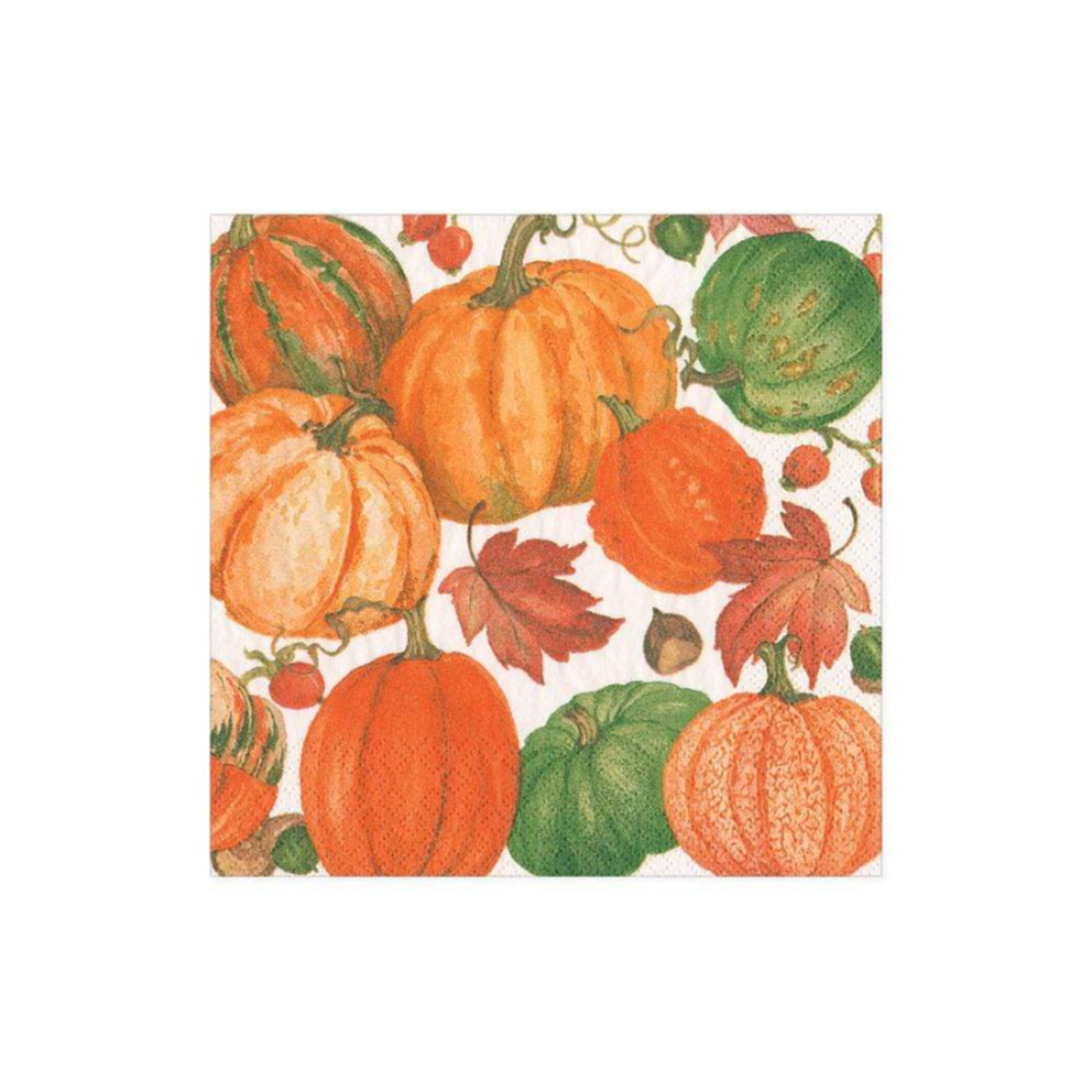 Caspari Pumpkin Field, Cocktail Napkins - 20/Pack