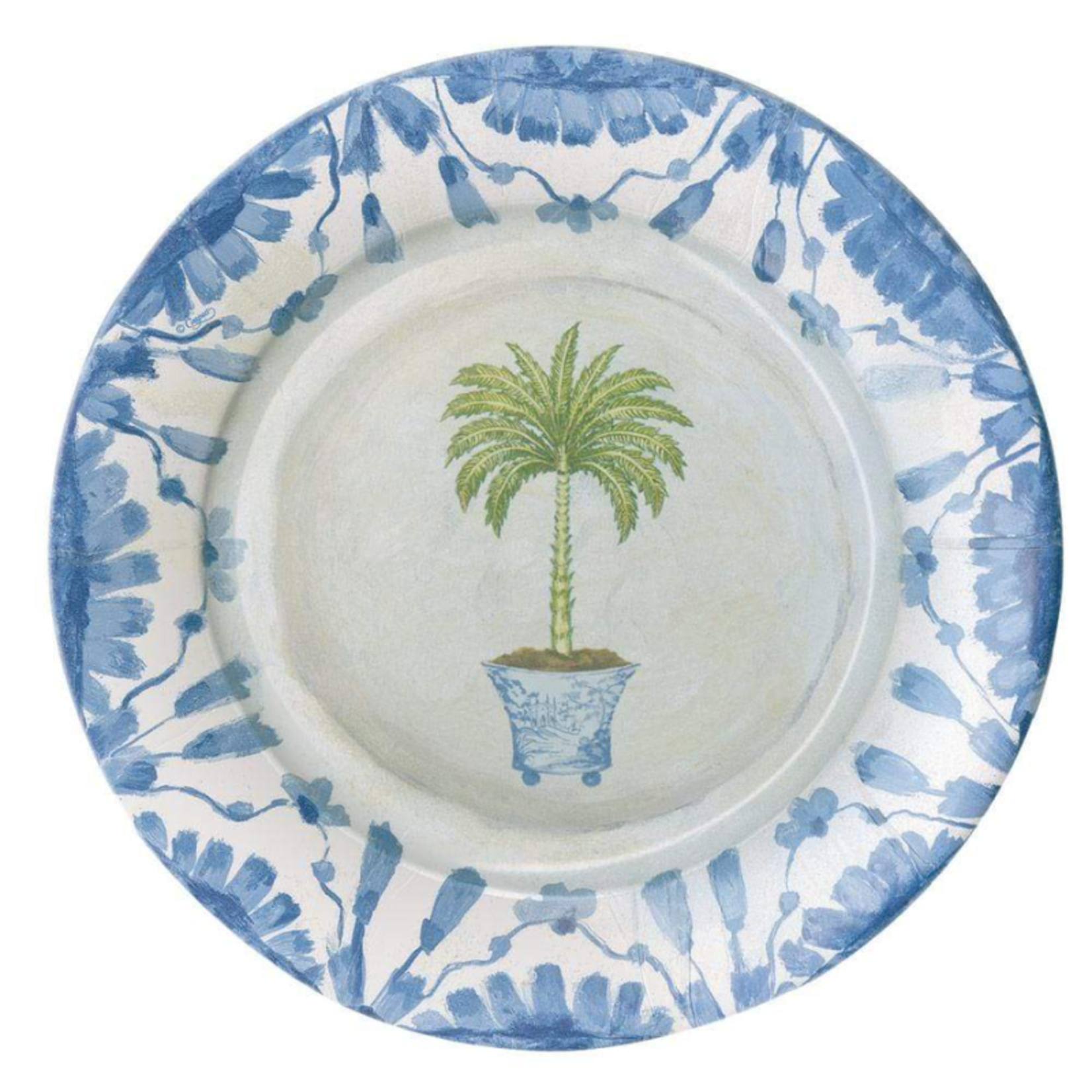 Caspari Palm China, Dinner Plates - 8/Pack