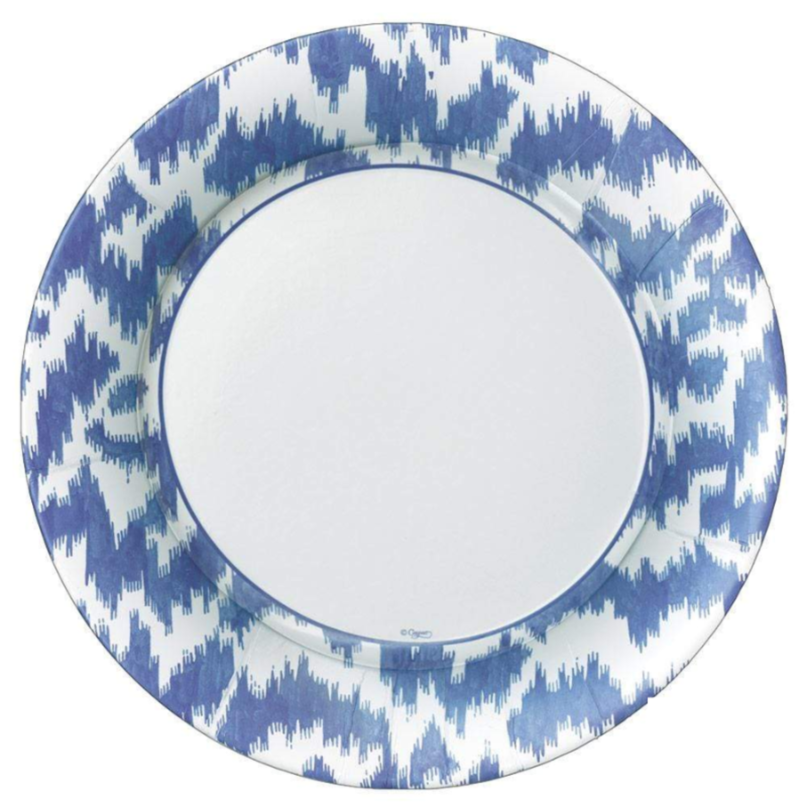 Caspari Blue Modern Moiré, Dinner Plates - 8/Pack