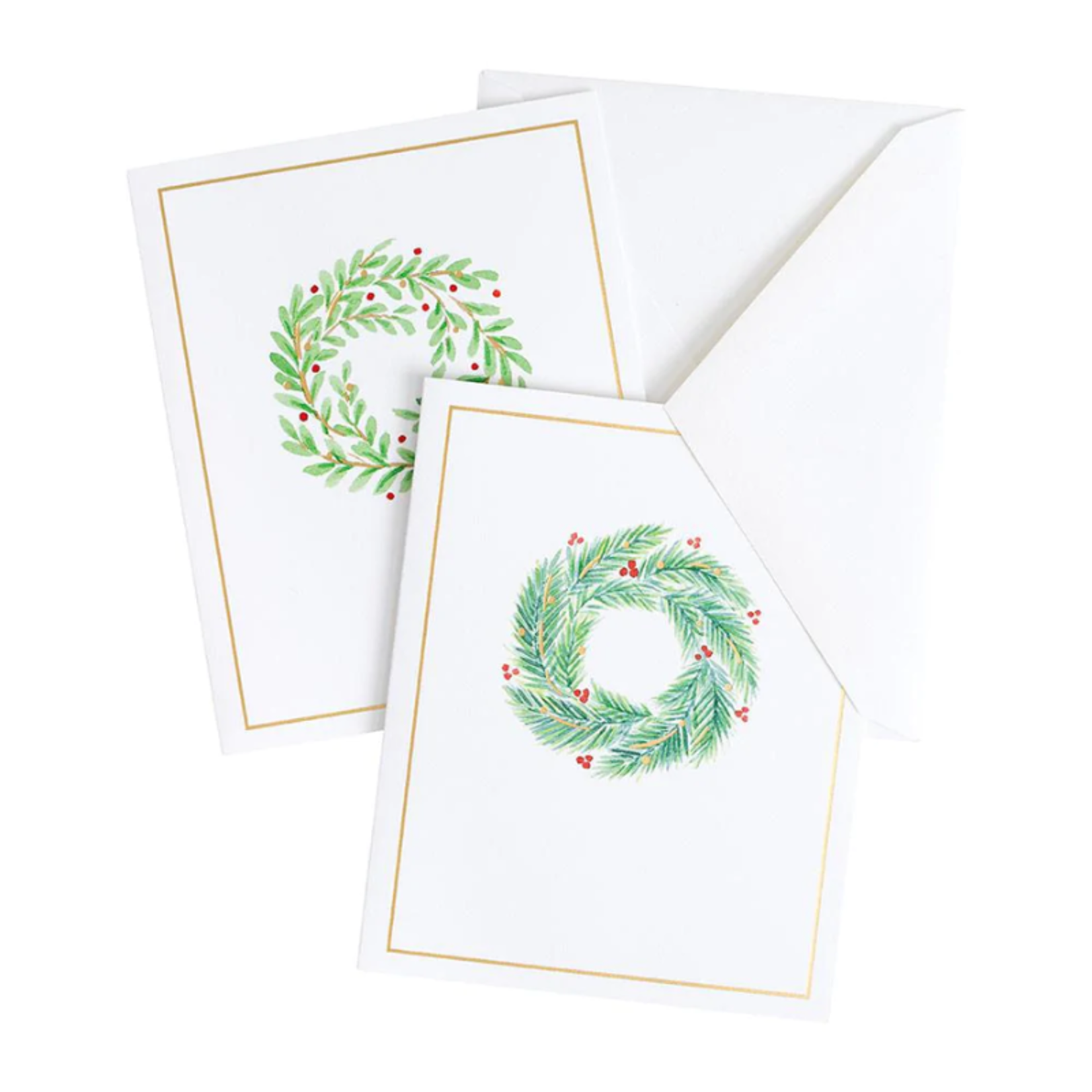 Caspari Wreath, Boxed Note Cards