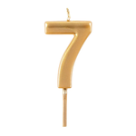 Caspari Gold Number Candle, Seven