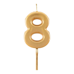 Caspari Gold Number Candle, Eight