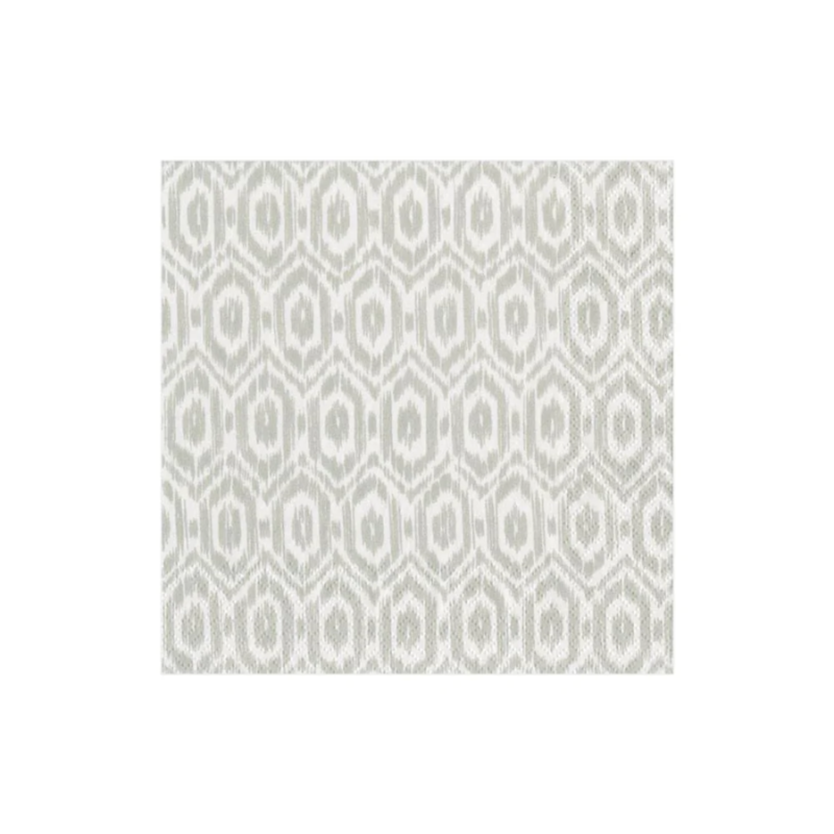 Caspari Grey Amala Ikat, Cocktail Napkin - 20/Pack