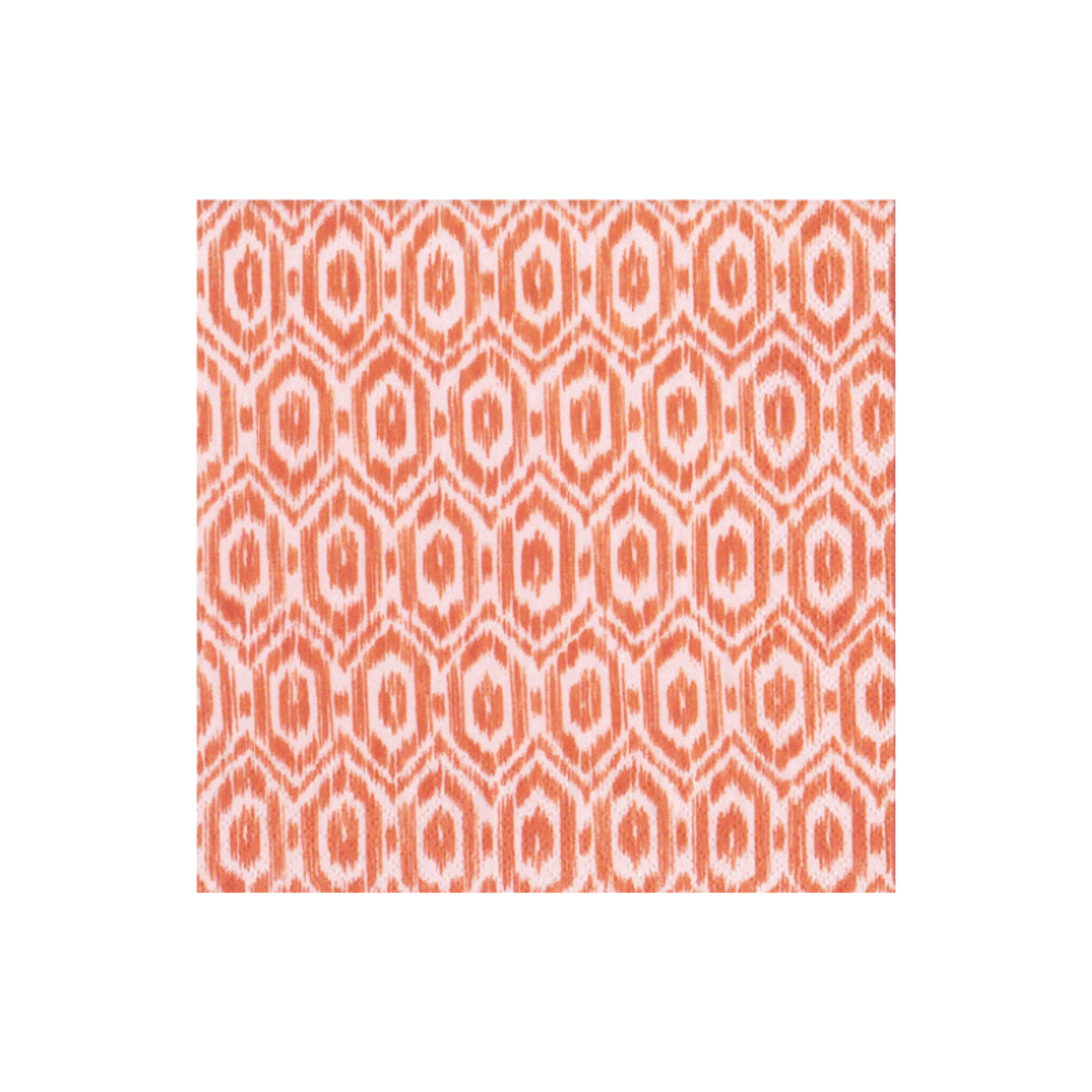 Caspari Orange Amala Ikat, Cocktail Napkin - 20/Pack