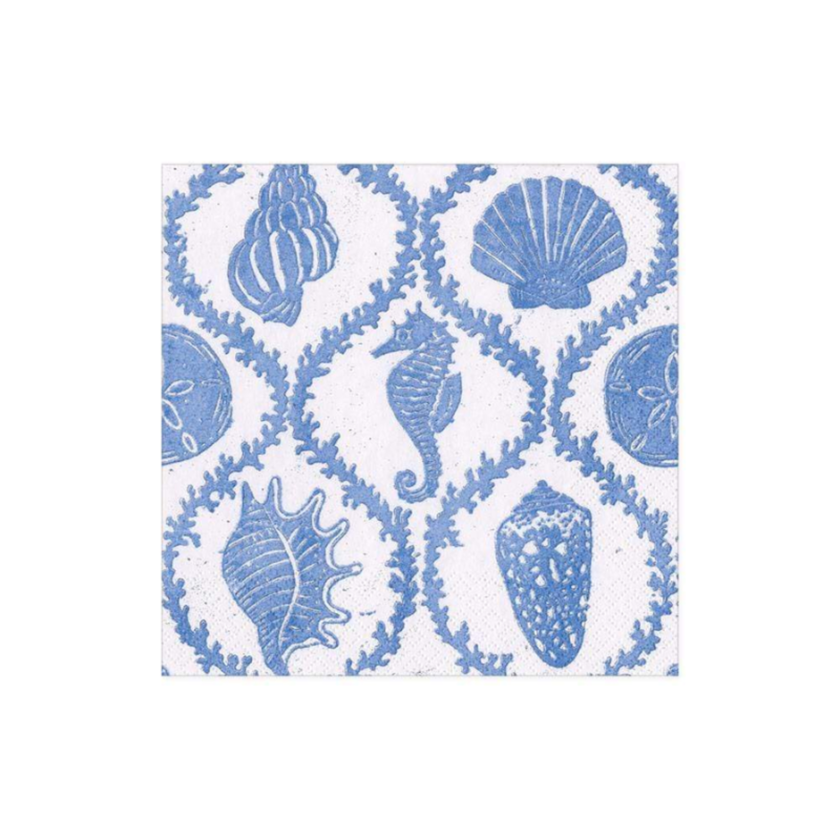 Caspari Blue Seychelles, Cocktail Napkin - 20/Pack