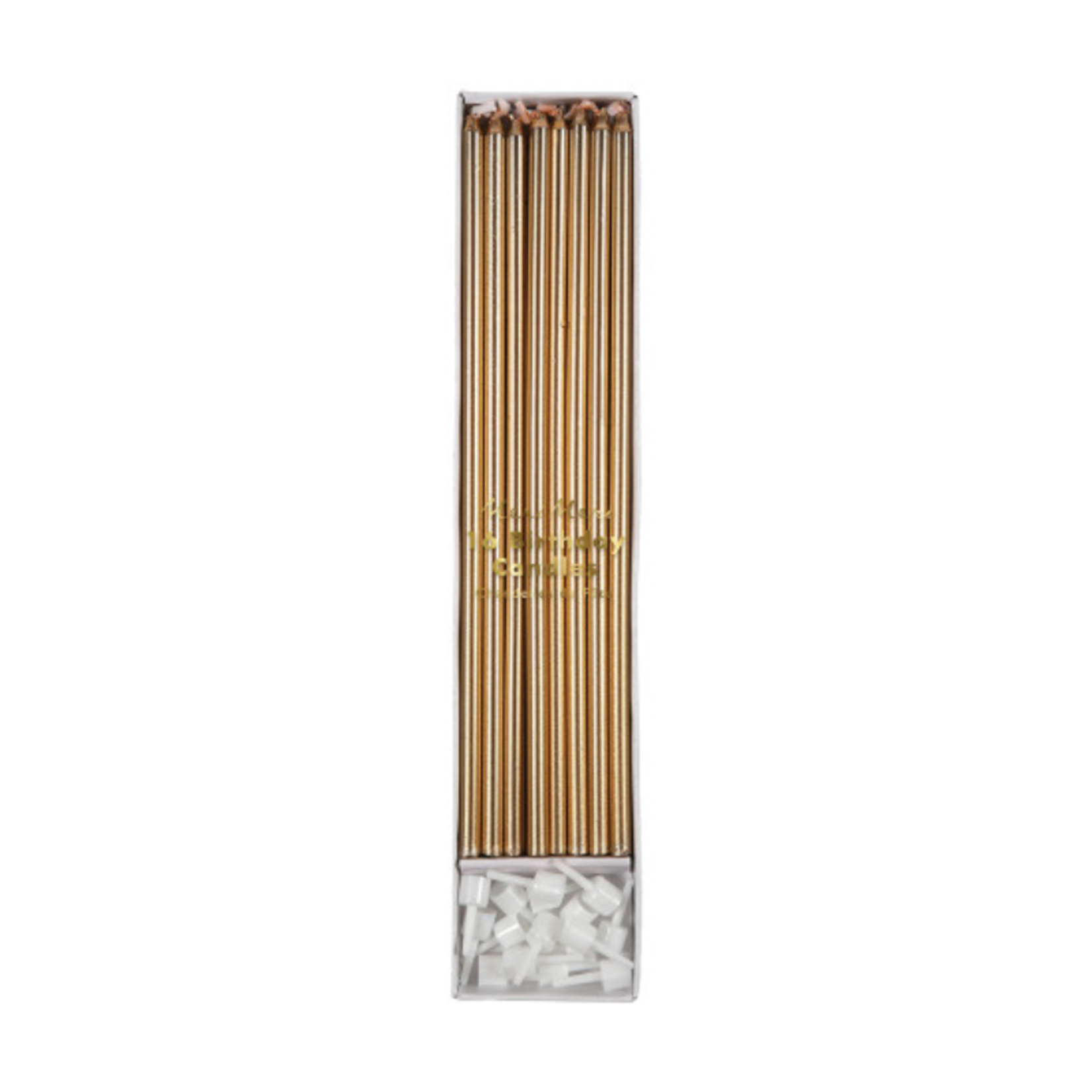 Meri Meri Gold Long Candles - 16/Pack