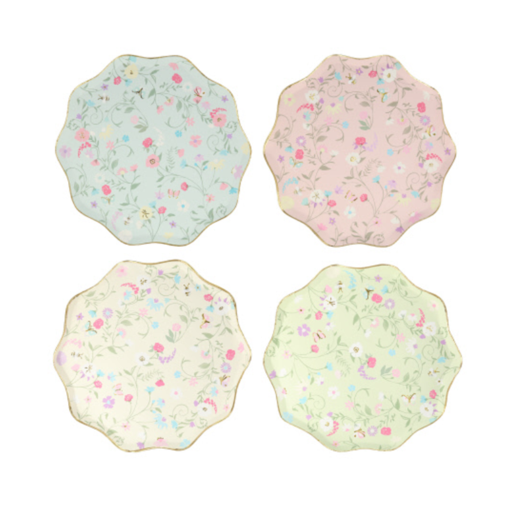 Meri Meri Ladure Paris Floral, Dessert Plates - 8/Pack