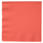 Creative Converting Paper Dinner Napkins - Coral Orange 25/Pack