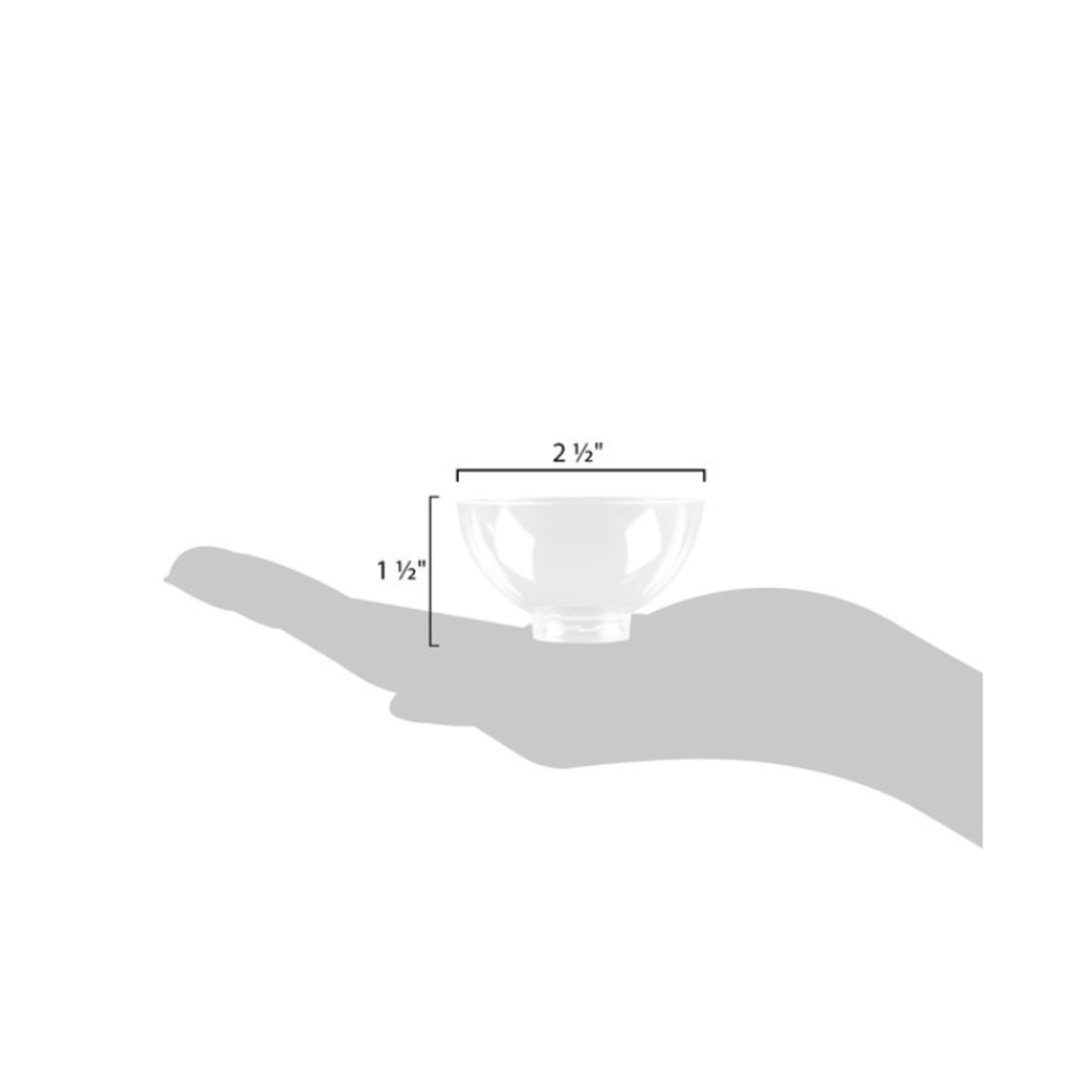 Webstaurant Clear Plastic Tiny Bowl - 2 oz - 10/pack