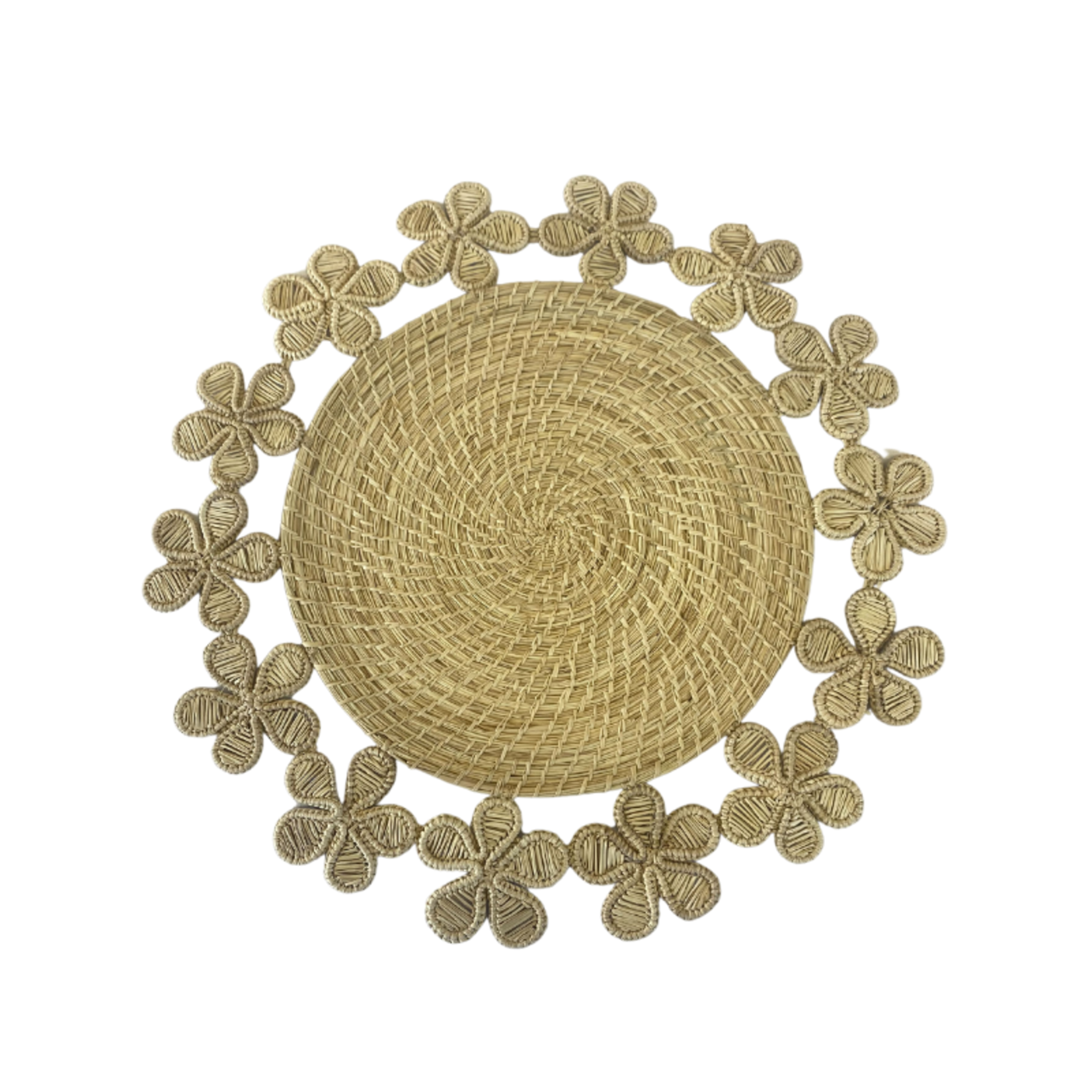 Klatso Flower Woven Placemat, Natural