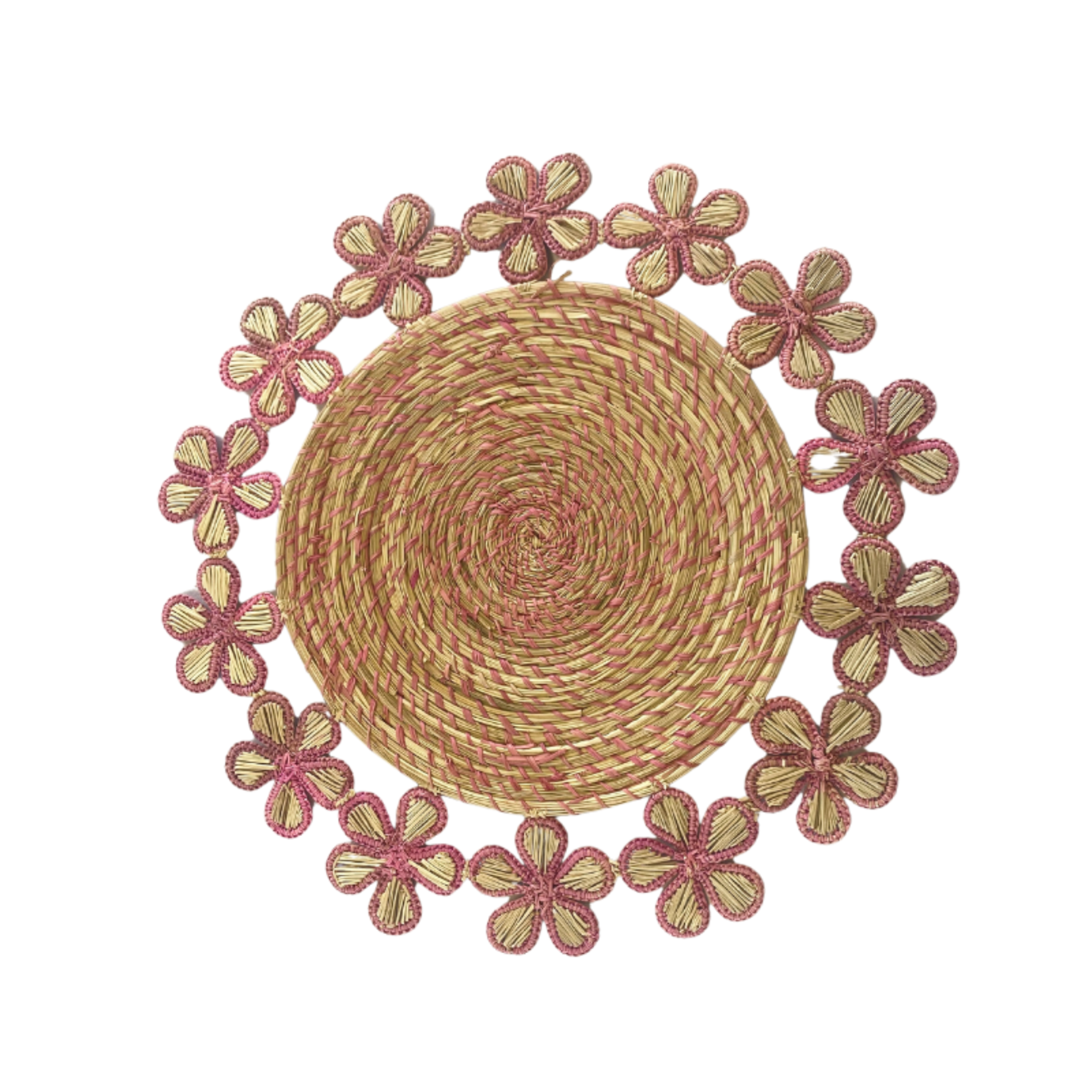 Klatso Flower Woven Placemat, Pink