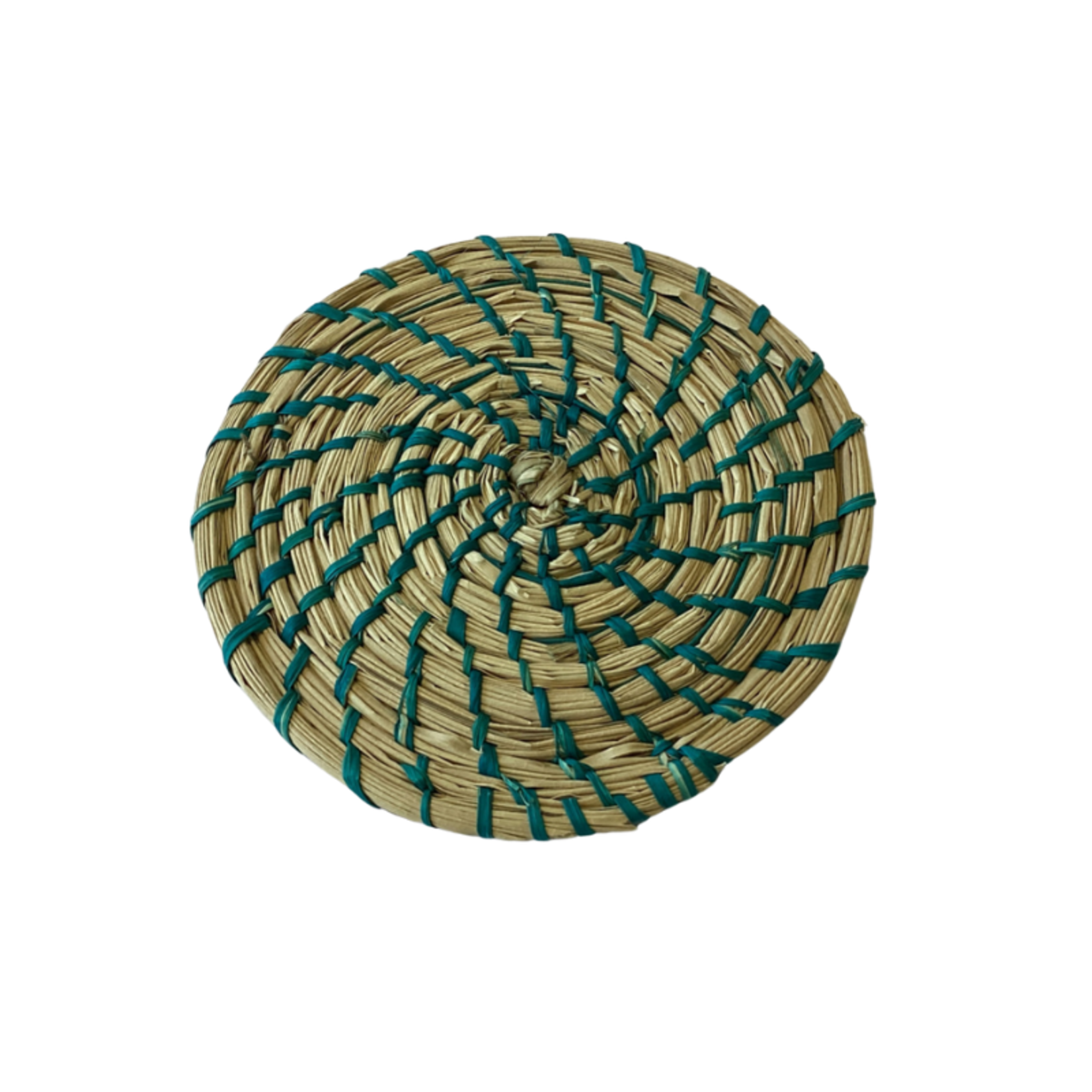 Klatso Woven Coaster, Turquoise