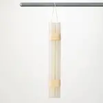 Sullivans Timber Taper Candle Hanging Pair, White - 12”