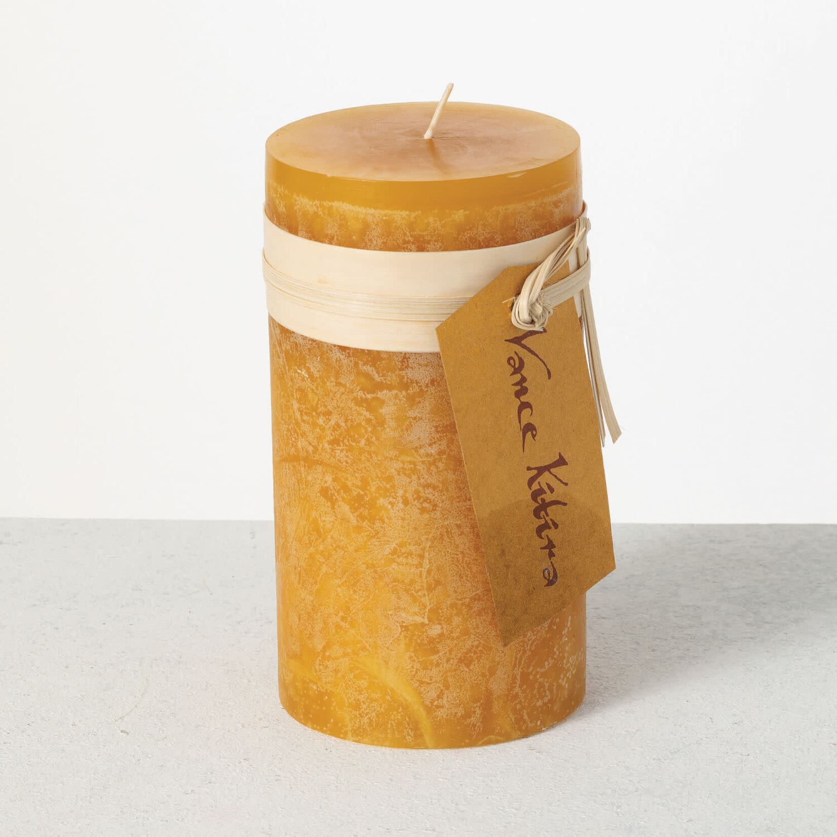 Sullivans Timber Pillar Candle, Brown Sugar - 6”
