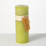 Sullivans Timber Pillar Candle, Green Grape - 9”