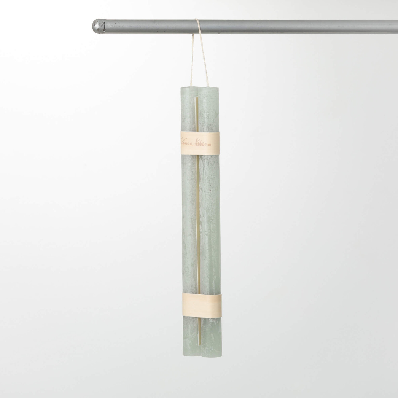 Sullivans Timber Taper Candle Hanging Pair, Sage  - 12”