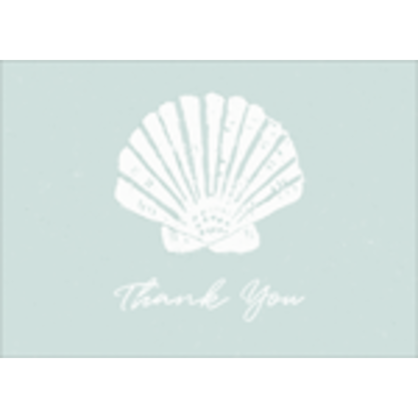 Caspari SEYCHELLES AQUA THANK YOU NOTES 6 IN BOX GALLERY