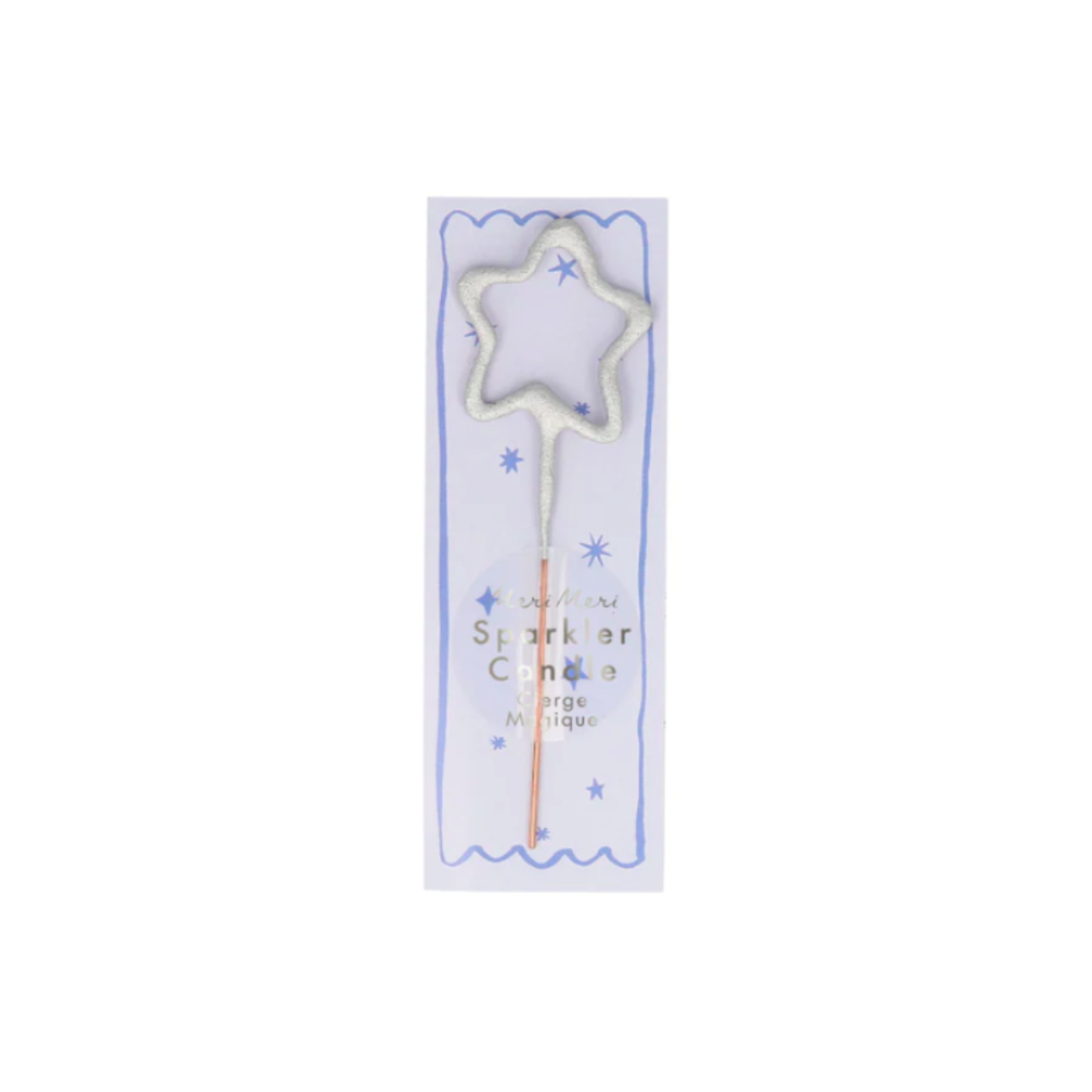 Meri Meri Mini Silver Sparkler Candle, Star