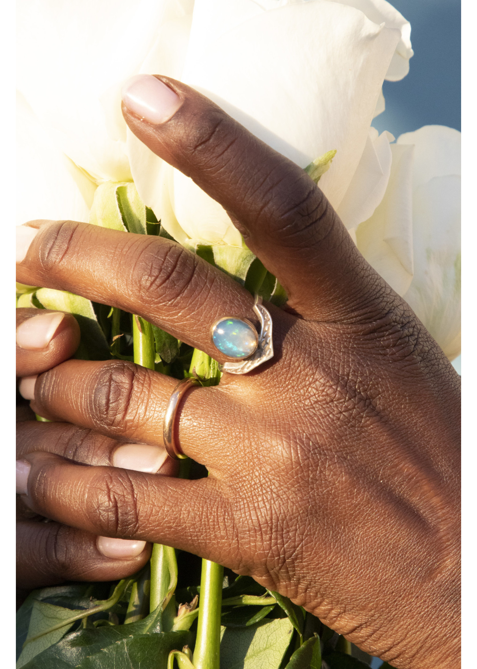 Michaela Farkasovska Designs Nymph Mermaid Opal Ring