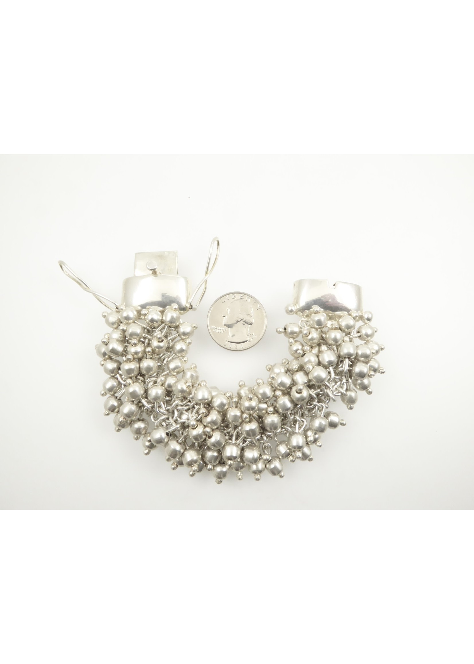 Lisa Kramer Vintage Jewelry Heavy Silver Ball Bracelet