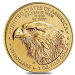 1 oz. American Eagle reverse .999 fine gold type 2