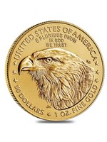 1 oz. American Eagle reverse .999 fine gold type 2