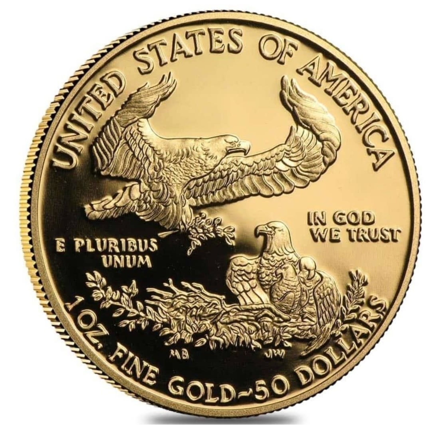 1 oz. American Eagle reverse .999 fine gold type 2