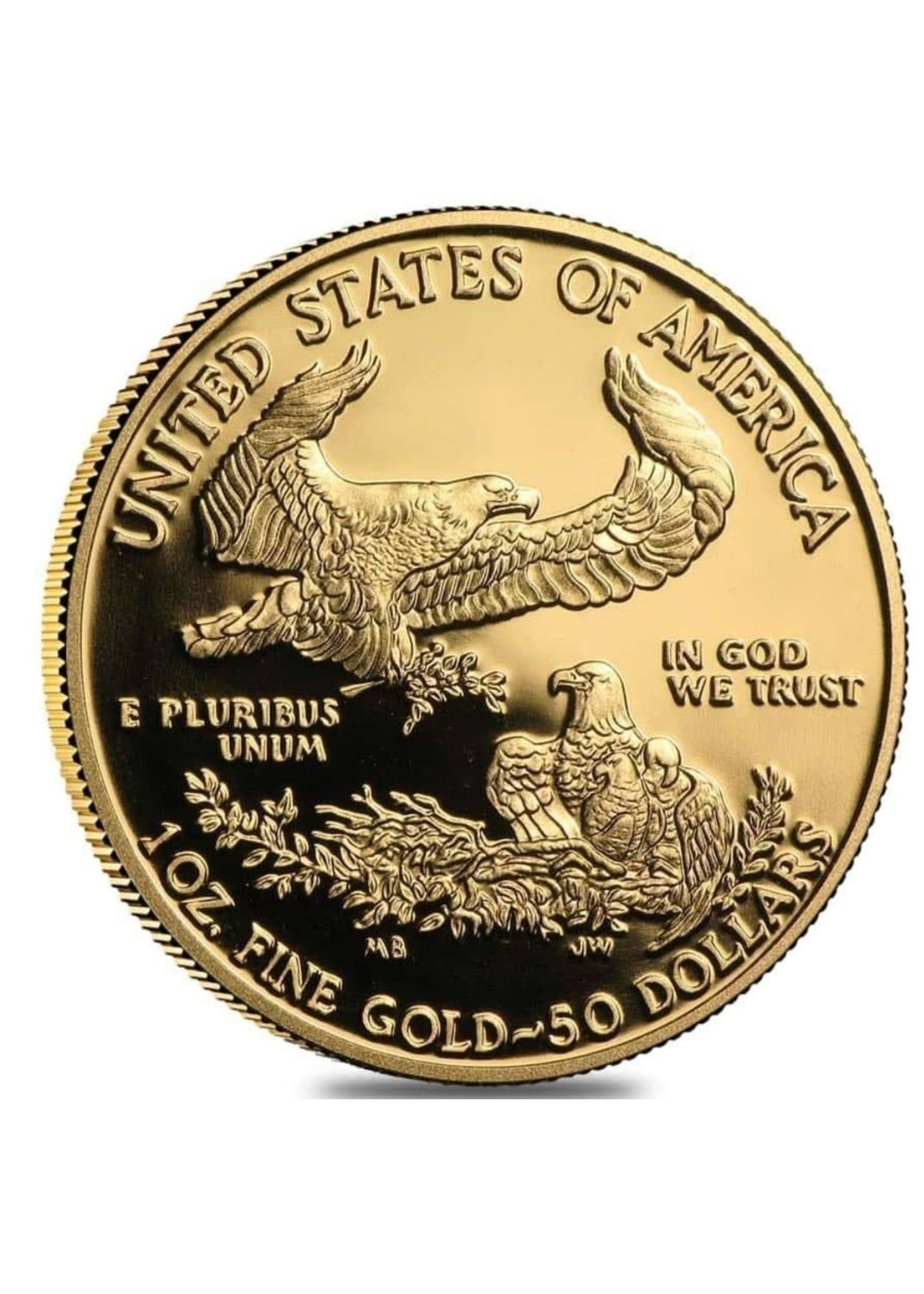 1 oz. American Eagle reverse .999 fine gold type 2