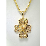 14ky Dahlonega Gold Medium Dogwood Pendant