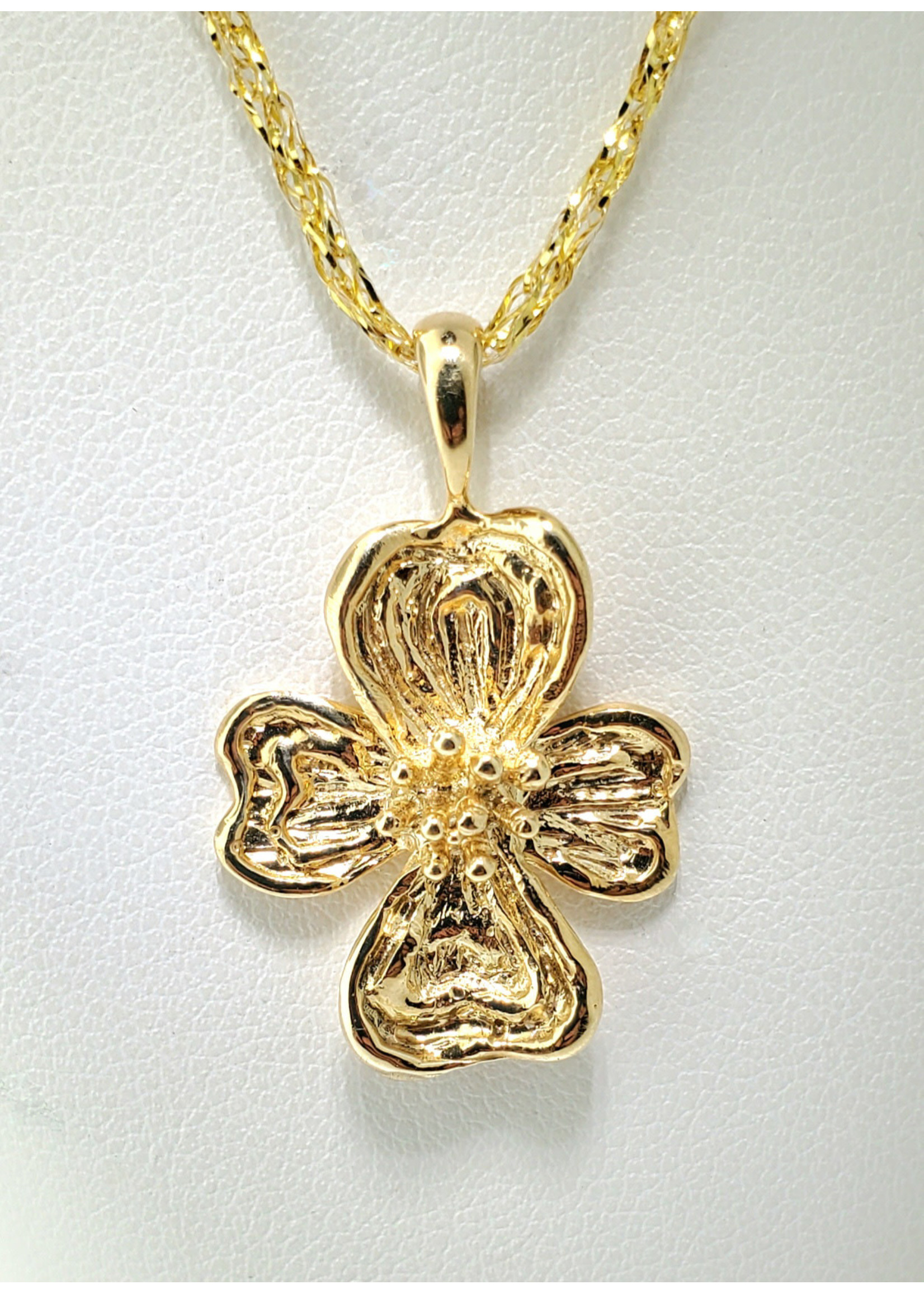 14ky Dahlonega Gold Medium Dogwood Pendant