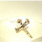 14K Yellow Small Three-Nail Cross Pendant Solid