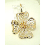 14K Yellow XL Dogwood Pendant
