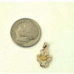 14K Yellow Small Dogwood Pendant
