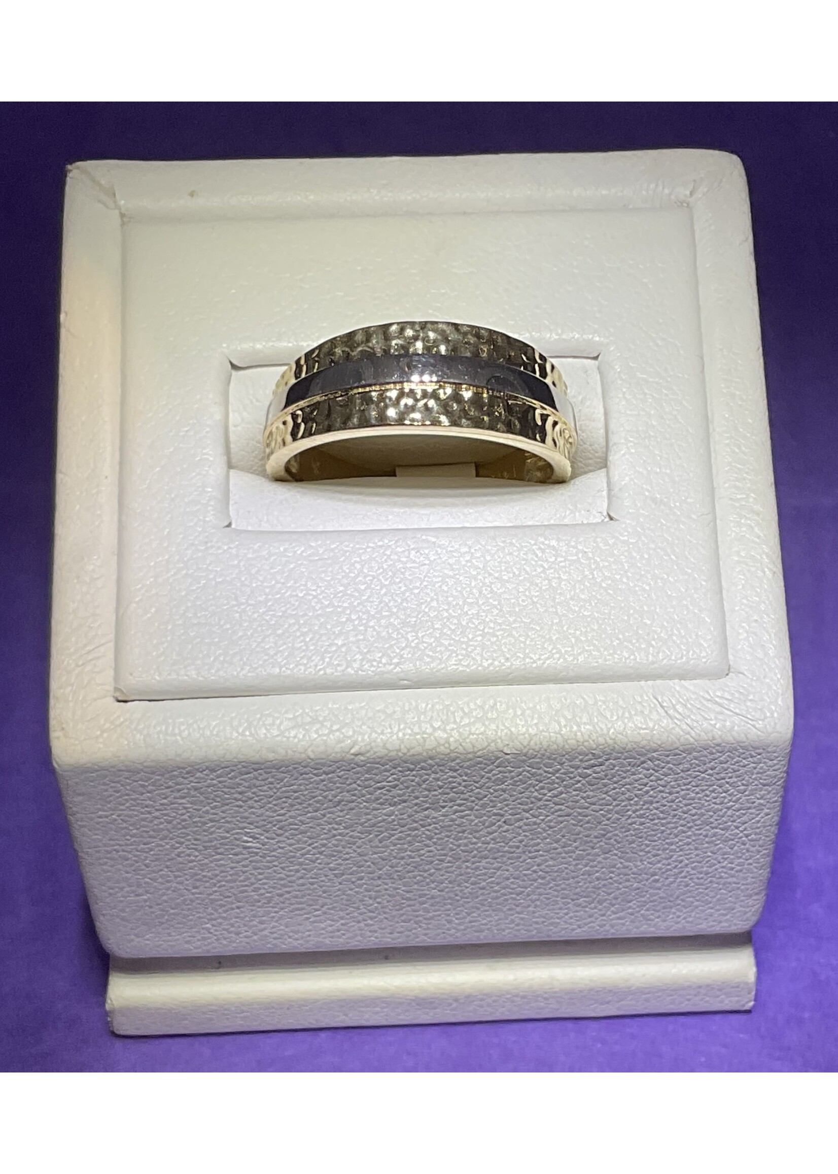 14KTT Hammered Band