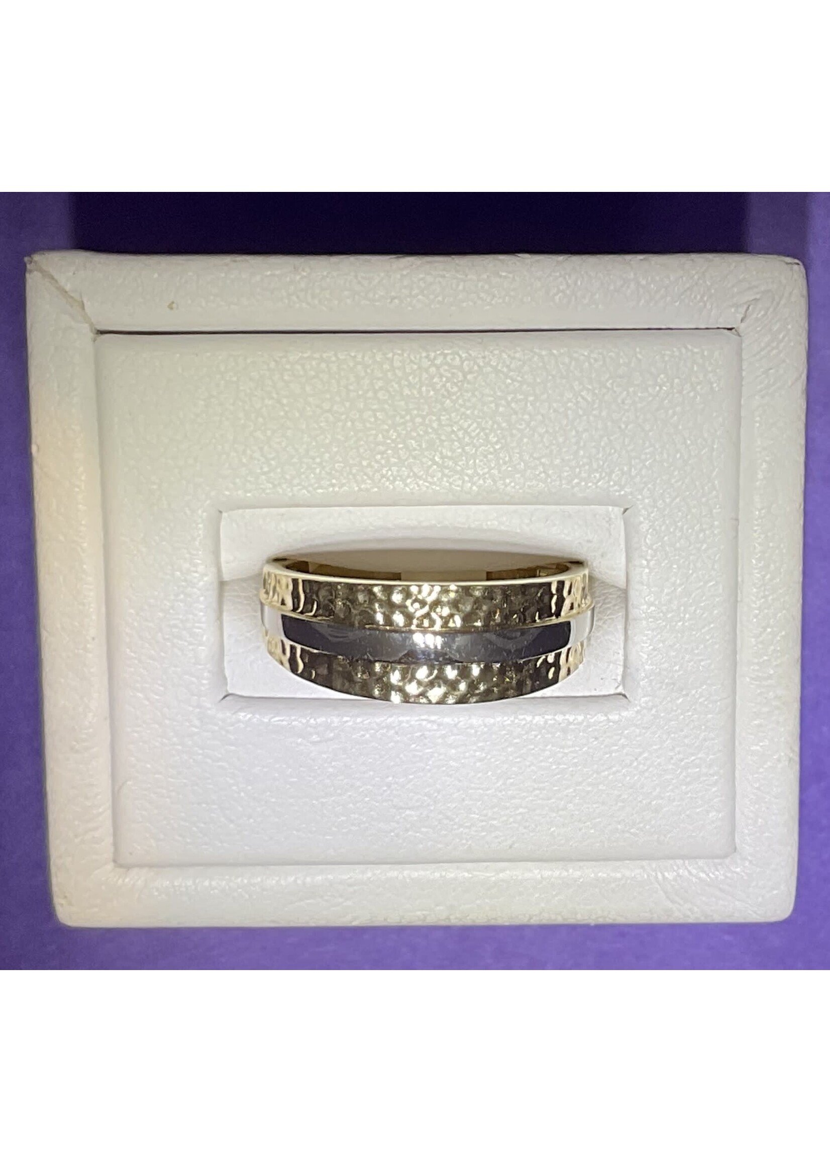 14KTT Hammered Band