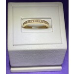 14KY .23ctw DIA MILGRAIN BAND SZ6 1/2