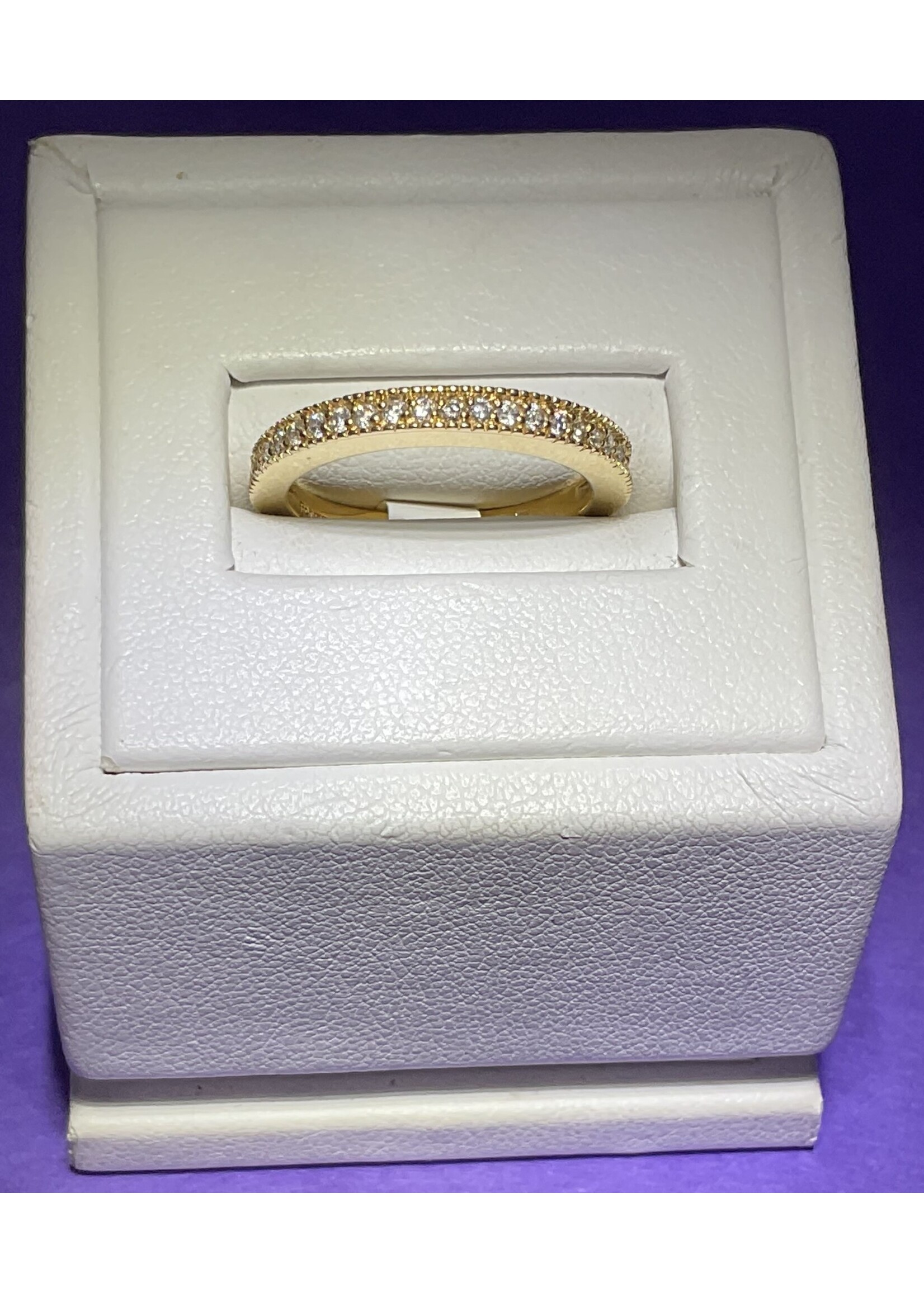 14KY .23ctw DIA MILGRAIN BAND SZ6 1/2