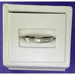 Plat. 1/4ctw Dia Sqr. Cut Sz7