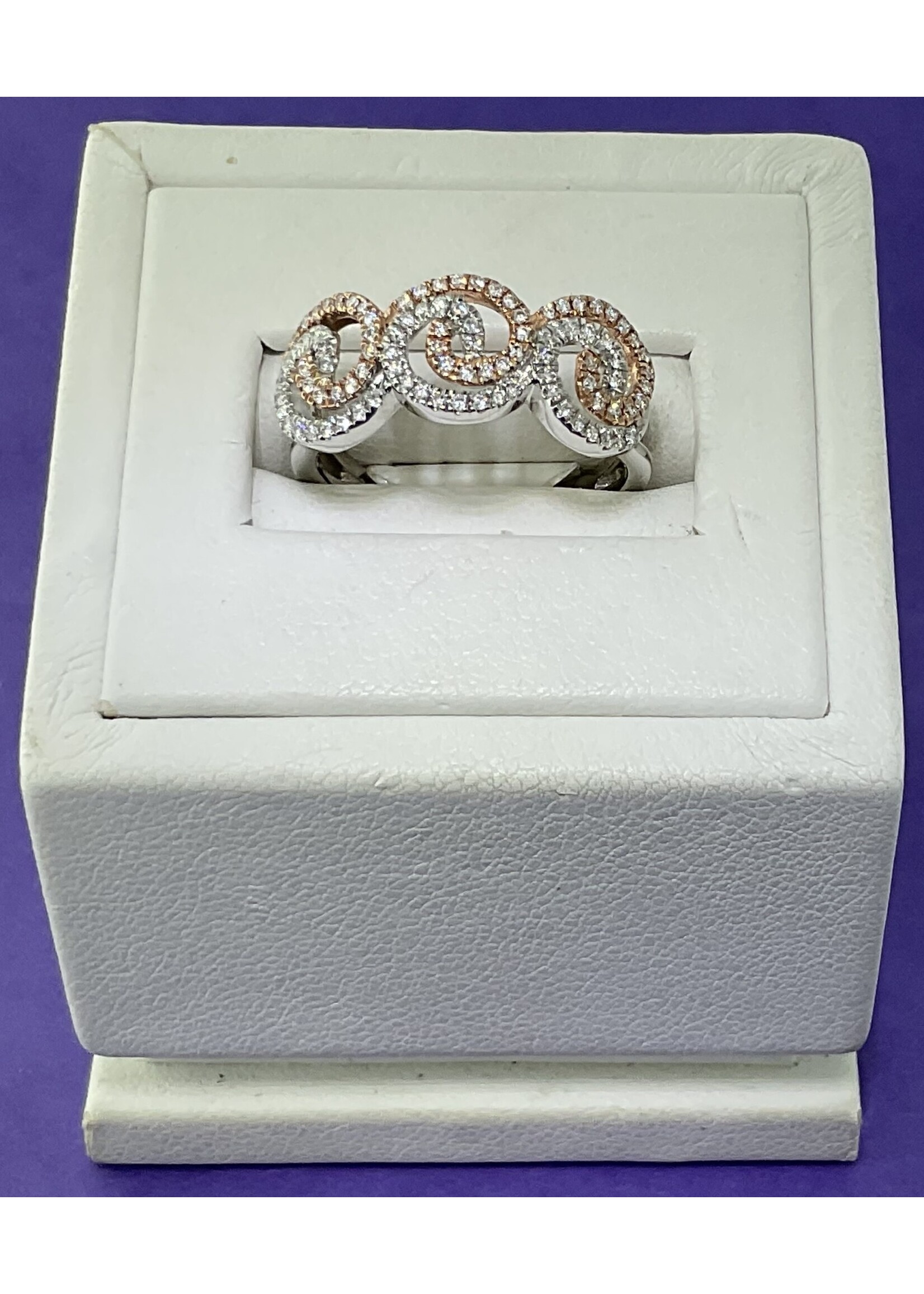 14KWR 1/3CTW DIA SWIRL RING SZ.7