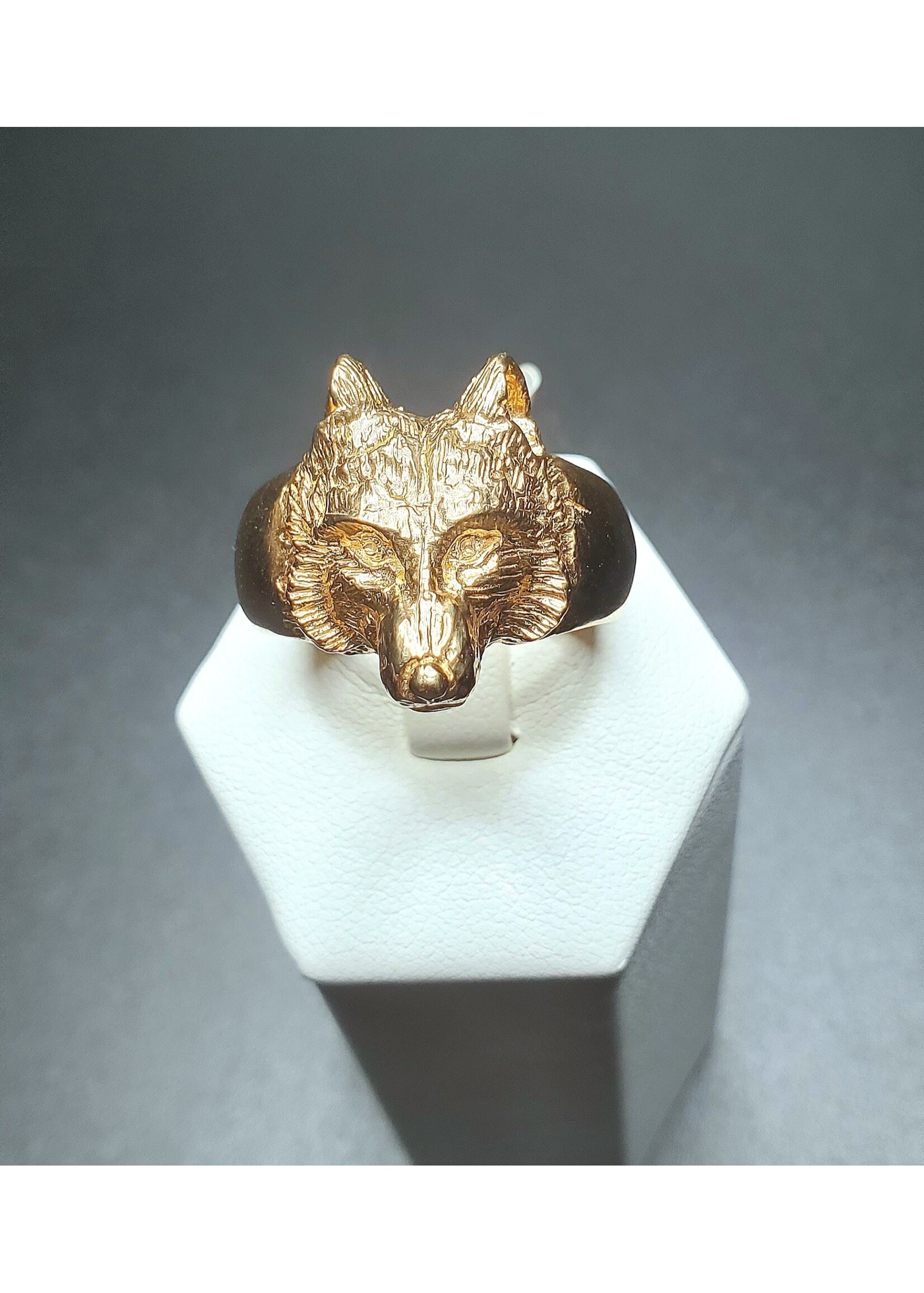 14KY DAU WOLF RING SZ.9.5