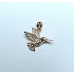14k Medium Hummingbird Pendant