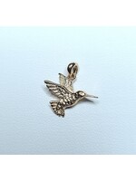 14k Medium Hummingbird Pendant