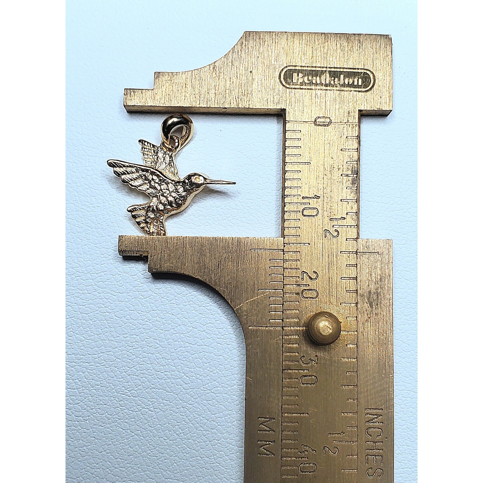 14k Medium Hummingbird Pendant