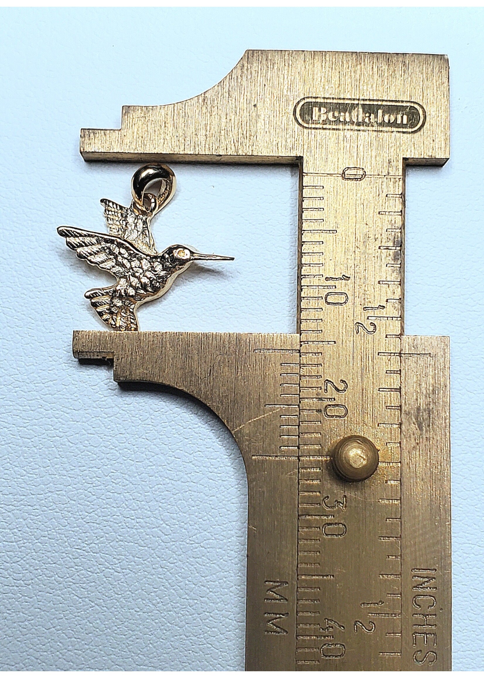 14k Medium Hummingbird Pendant