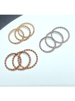 14k DAU Stack Rope Band