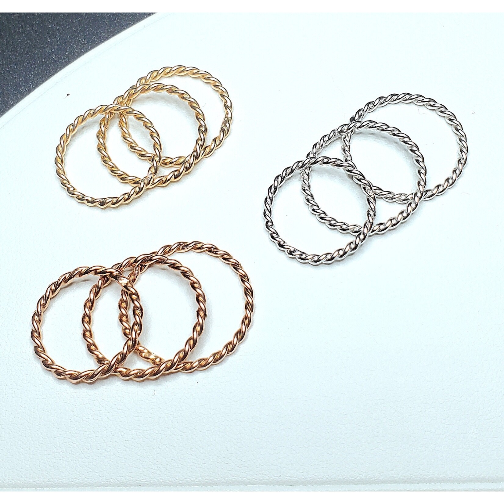 14k DAU Stack Rope Band